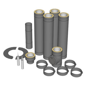 Skorstenspaket Pellets 5M Toppanslutning