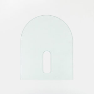 Golvglas 80x100 cm med hål för tilluft